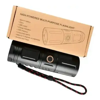 2000 High Lumen Type-C USB Rechargeable Multipurpose Flashlight
